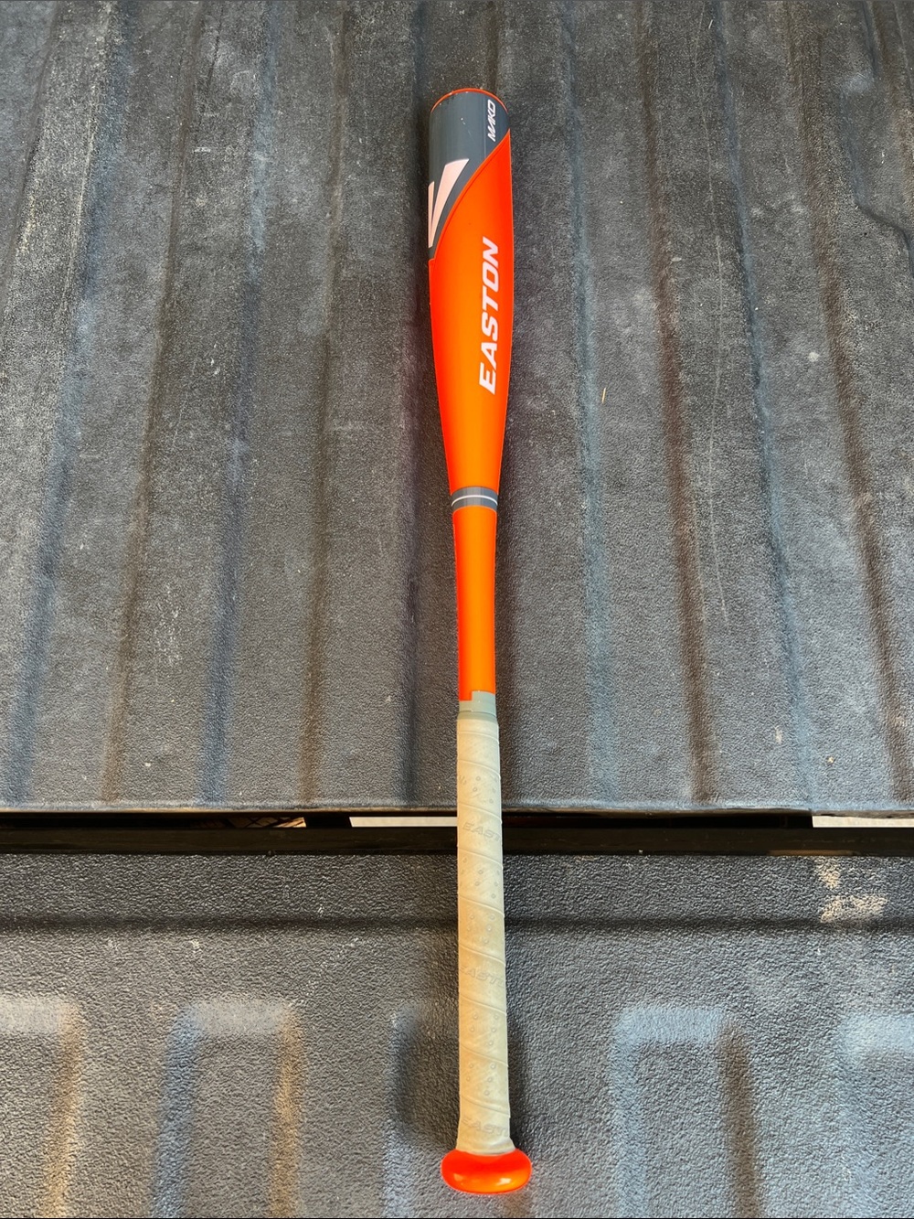 Easton Orange Youth Baseball Bat with Grey Grip